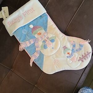 Happy Holidays Baby's First Christmas Stocking